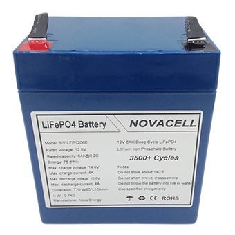 High Quality LiFePO4 12V 6AH Lithium Battery