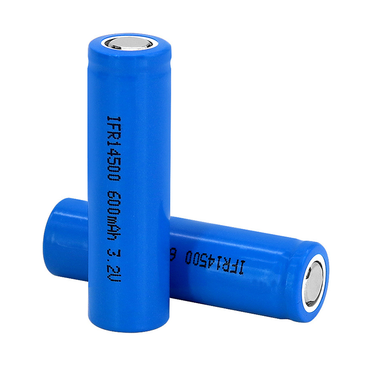 High quality 3.2V 300mAh 500mAh 600mAh IFR 14500 LiFePO4 battery round lithium battery